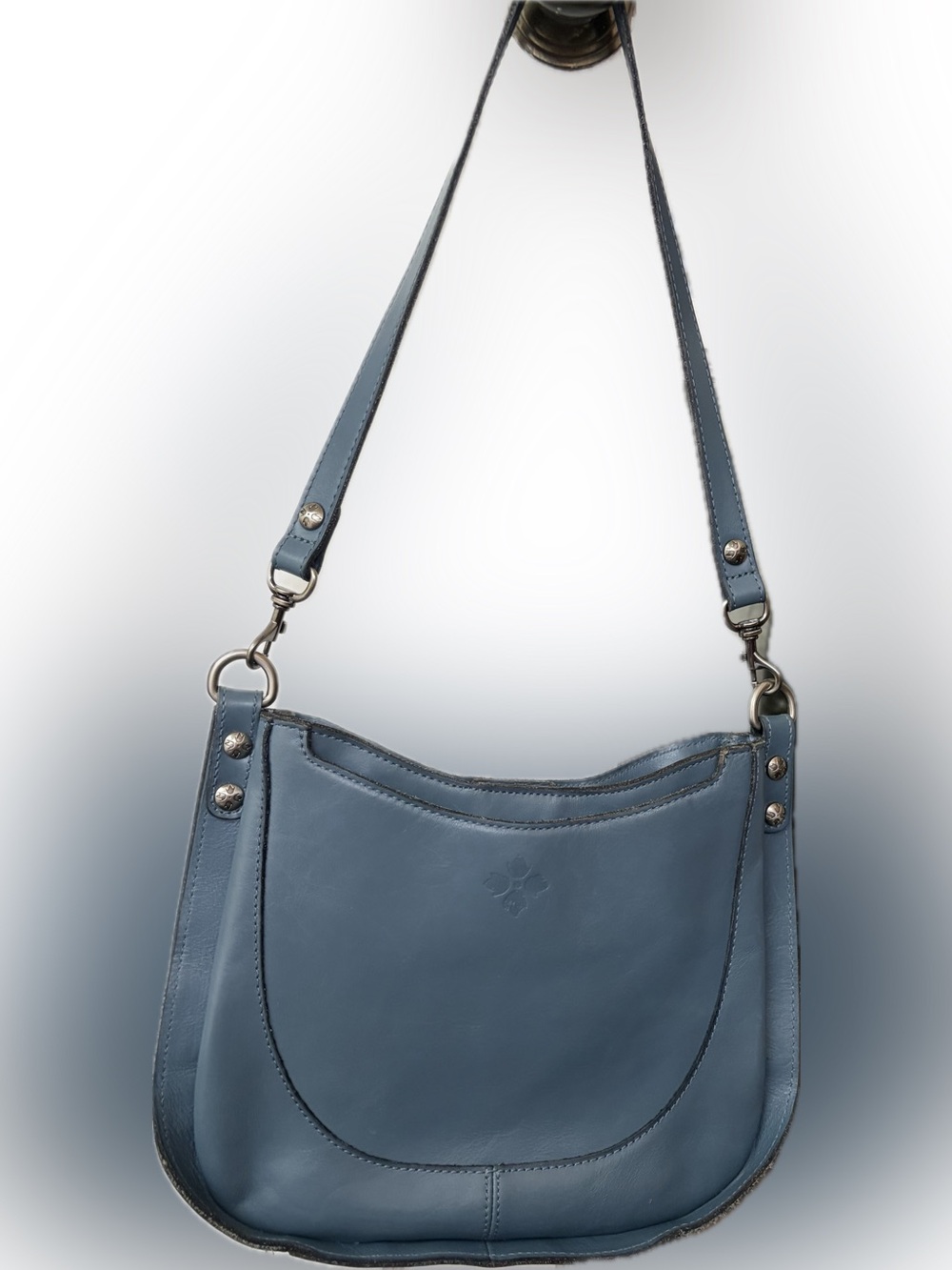 Patricia Nash Slate Blue Leather Shoulder Bag